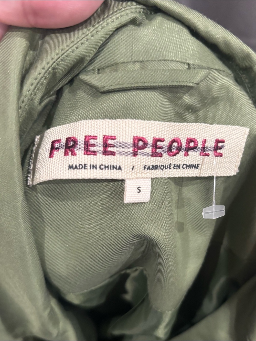 NWOT Free People Women’s Looking Glass Trench Coat in Loden Green Small Utility - Picture 10 of 11